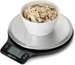 Amazon Basics Digital Kitchen Scale with LCD Display, Batteries Included, Weighs up to 11 pounds, Black and Stainless Steel - Image 3