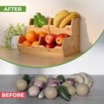 HOMESTEAD Bamboo Pantry Storage Bins – Potato & Onion Storage Bin for Pantry Organizers, Produce Organizer Set of 3 – Slide out Bin Access - Image 3
