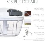 Ourokhome Manual Food Processor Vegetable Chopper, Portable Hand Pull String Garlic Mincer Onion Cutter for Veggies, Ginger, Fruits, Nuts, Herbs, etc., 500ml, White - Image 4