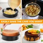 8 Inch Round Cake Pan Set of 3, Nonstick Baking Pans with 90PCS Parchment Paper, Dishwasher Safe - Image 5