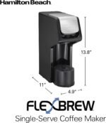 Hamilton Beach FlexBrew Single Serve Coffee Maker, Coffee Machine Compatible with Pod Packs and Grounds, Black Next Gen (49900) - Image 5