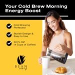 Bean Envy Cold Brew Coffee Maker - 32 oz Glass Coffee Cold Brew Maker and Pitcher w/Silicone Cap & Base - Image 3