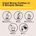 Bean Envy Cold Brew Coffee Maker - 32 oz Glass Coffee Cold Brew Maker and Pitcher w/Silicone Cap & Base - Image 4