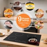 6400w Induction Cooktop: 30 Inch Electric Stove with 4 Burner - Electric Stove Top Burner for Built-in or Countertop Use, 9 Power Levels, Timer & Child Safety Lock - Image 4