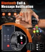LIGE Military Smart Watches for Men(Answer/Dial Calls),1.43" AMOLED 5ATM Waterproof Rugged Smartwatch with/Sleep Monitor,400mAH Fitness Tracker with 126 Sport Modes for Android iOS - Image 3