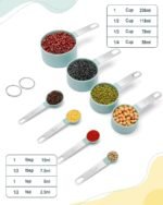 Measuring Cups and Spoons Set of 8 Pieces, nesting measuring cups for Measuring Dry or Liquid Ingredients, Stainless Steel Handle, Kitchen Gadgets for Cooking & Baking - Image 3