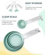 Measuring Cups and Spoons Set of 8 Pieces, nesting measuring cups for Measuring Dry or Liquid Ingredients, Stainless Steel Handle, Kitchen Gadgets for Cooking & Baking - Image 5