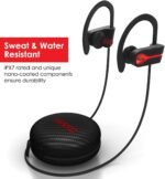 SENSO Bluetooth Headphones, Best Wireless Sports Earphones w/Mic IPX7 Waterproof HD Stereo Sweatproof Earbuds for Gym Running Workout 8 Hour Battery Noise Cancelling Headsets - Image 3