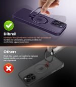 Magnetic for iPhone 15 Pro Case,[Unbreakable & Magnetic Stand] [Military-Grade Protection] [Phone Case Compatible with MagSafe] Slim Translucent Matte Shockproof Phone Cover,Deep Purple - Image 3