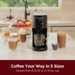 CUCKOO Single Serve Coffee Maker for K-Cup Ground Beans & Loose-Leaf Tea, Versatile 3-in-1 Pod Coffee Maker, Small Single Cup Machine with 5 Sizes and Auto-Clean Mode (CCM-AK011B) - Image 4