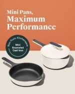 Caraway Cast Iron Skillet - 8” Enameled Cast Iron Pan With 3 Layer Enamel Coating - No Seasoning Required - Compatible With All Stovetops - Free From Forever Chemicals - Charcoal - Image 3