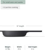 Caraway Cast Iron Skillet - 8” Enameled Cast Iron Pan With 3 Layer Enamel Coating - No Seasoning Required - Compatible With All Stovetops - Free From Forever Chemicals - Charcoal - Image 4
