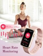 Fitness Watches for Women, LYNN2 Fitness Tracker with Heart Rate Monitor Blood Oxygen/Sleep Tracker Pedometer, Slim Step Tracker Watch for iOS/Android Phones Waterproof (Pink) - Image 5