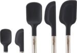 All-Clad Specialty Silicone Kitchen Gadgets 5 Piece Set, Spatulas Kitchen Tools, Kitchen Hacks Black - Image 3