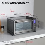 TOSHIBA AC25CEW-BS Large 6-Slice Convection Toaster Oven Countertop, 10-In-One with Toast, Pizza and Rotisserie, 1500W, Black Stainless Steel, Includes 6 Accessories - Image 5