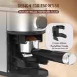 Burr Coffee Grinder, Electric Conical Coffee Bean Grinder With 30 Adjustable Grind Settings For 2-12 Cups, Sliver & Black - Image 5