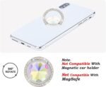 Glitter Bling Bling Phone Ring Holder,Sparkle Phone Ring Grip Artificial Diamond Stand,Rhinestone Cell Finger Ring for Phones,Pad(Silver) - Image 5