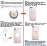 Glitter Bling Bling Phone Ring Holder,Sparkle Phone Ring Grip Artificial Diamond Stand,Rhinestone Cell Finger Ring for Phones,Pad(Silver) - Image 6