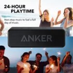 Anker Soundcore Upgraded Bluetooth Speaker with IPX5 Waterproof, Stereo Sound, 24H Playtime, Portable Wireless Speaker for iPhone, Samsung and More (Black) - Image 4