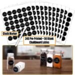 SWOMMOLY 66 Glass Spice Jars with 703 Spice Labels, Chalk Marker and Funnel Complete Set. 66 Square Glass Jars 4oz, Airtight Cap, Pour/sift Shaker Lid - Image 3