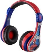 eKids Spiderman Wireless Bluetooth Portable Headphones with Microphone, Volume Reduced to Protect Hearing Rechargeable Battery, Adjustable Kids Headband for School Home or Travel - Image 3