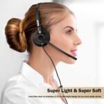 Arama USB Headset with Microphone for PC, Noise Cancelling & Audio Controls Ultra Comfort USB Headphone for Computer Laptop Pc Business Skype UC Webinar Call Center Office - Image 3