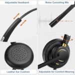 Arama USB Headset with Microphone for PC, Noise Cancelling & Audio Controls Ultra Comfort USB Headphone for Computer Laptop Pc Business Skype UC Webinar Call Center Office - Image 4