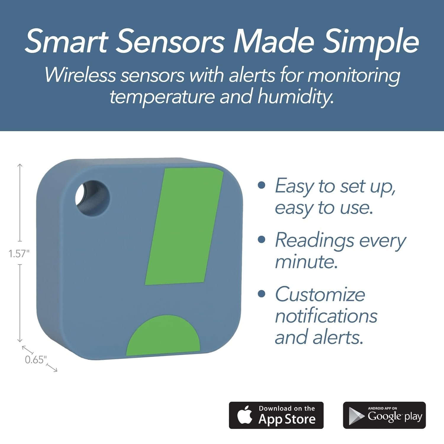 SensorPush HT1 Smart Temperature Sensor & Humidity Sensor - Thermometer & Hygrometer w/App Monitoring - Indoor/Outdoor Temperature and Humidity Monitor w/Heat Index for RV, Fridge & More - Image 3