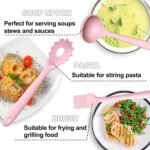Umite Chef 22-Piece Silicone Cooking Utensils Set, Heat Resistant & Dishwasher Safe Kitchen Tools, Non-Scratch Spatula Set for Nonstick Cookware (Pink) - Image 4