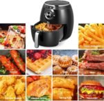 Air Fryer 5.8QT/5.5L, Uten 1700W AirFryer High-Power Electric Hot Temperature Control & Timer Knob, Non Stick Fry Basket, Dishwasher Safe, Apply to Party, Afternoon Tea, Black - Image 6