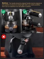 Yabano Espresso Machine, 3.5Bar Espresso Coffee Maker, Espresso and Cappuccino Machine with Milk Frother, Espresso Maker with Steamer - Image 4