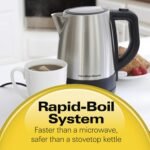 Hamilton Beach Electric Tea Kettle, Water Boiler & Heater, 1 L, Cordless, Auto-Shutoff & Boil-Dry Protection, Stainless Steel (40998) - Image 3