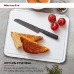 KitchenAid Classic Cutting Board with Perimeter Trench and Non Slip Edges, Dishwasher Safe, 11 inch x 14 inch, White and Gray - Image 3