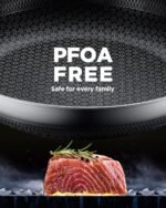 Non Stick Frying Pans, 12-inch with Lid, Hybrid Frying Pans Nonstick,non stick Skillets Stainless Steel, Dishwasher & Oven-Safe, Induction Compatible Cooking Pan, PFOA Free Cookware - Image 4