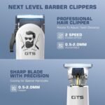 GTSPro Hair Clippers for Men, Clippers and Trimmers Set, Barber Clippers, Electric Hair Trimmer with Box, Gifts for Men White - Image 3