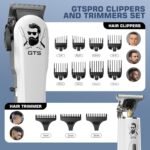 GTSPro Hair Clippers for Men, Clippers and Trimmers Set, Barber Clippers, Electric Hair Trimmer with Box, Gifts for Men White - Image 4