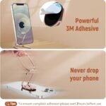 Phone Ring Holder Finger Kickstand 360°Rotation Cellphone Back Grip Foldable Cell Phone Stand for Desk Compatible with iPhone iPad Smartphones Tablets (Hollow Rosegold) - Image 4