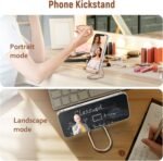 Phone Ring Holder Finger Kickstand 360°Rotation Cellphone Back Grip Foldable Cell Phone Stand for Desk Compatible with iPhone iPad Smartphones Tablets (Hollow Rosegold) - Image 7