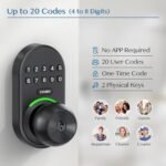 Keypad Smart Door Knob Lock, Yamiry Keyless Entry Digital Lock with Handle, Electronic Code Knob for Front Door, Easy Installation - Image 3