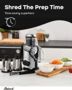 Joined Rotary Cheese Grater with Handle - Mandoline Slicer with 3 Stainless Steel Drum Blades-Vegetable Slicer Walnuts Grinder Cheese Shredder Round Mandoline with Peeler - Image 3