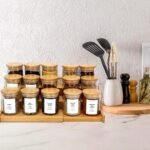 4OZ Glass Spice Jars with Bamboo Lids and 315 Labels, 32 Pcs Clear Food Storage Containers for Kitchen Sugar Salt Coffee Tea Beans - Image 4