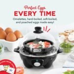 DASH Electric Rapid Egg Cooker for Hard Boiled/Poached/Scrambled Eggs or Omelets with Auto Shut-Off Feature, Black, 7 Egg Capacity - Image 4