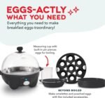 DASH Electric Rapid Egg Cooker for Hard Boiled/Poached/Scrambled Eggs or Omelets with Auto Shut-Off Feature, Black, 7 Egg Capacity - Image 5