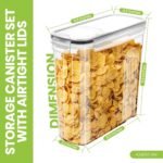 Utopia Kitchen Cereal Containers Storage Set – 4 Pack 4L(135.2 oz) Airtight Food Storage Containers with Lids, BPA-Free Cereal Dispensers for Pantry Organization and Storage (Clear) - Image 3