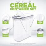 Utopia Kitchen Cereal Containers Storage Set – 4 Pack 4L(135.2 oz) Airtight Food Storage Containers with Lids, BPA-Free Cereal Dispensers for Pantry Organization and Storage (Clear) - Image 4