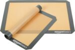 Amazon Basics Silicone Rectangular Baking Mat, Non-Stick Reusable Oven Bakeware, 16.5" x 11.6", New Beige/Gray, Pack of 2 - Image 5