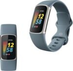 Fitbit Charge 5 Advanced Fitness Tracker with GPS, Heart Rate, Sleep & Health Tracker - Power Bundle with Adapter (Blue Stainless Steel) - Image 3