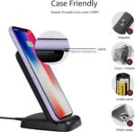 Amazon Basics 10W Qi Certified Wireless Charging Stand, for Phone 16/15/14/13/12/11/X, Samsung, and More, with USB Cable (No AC Adapter), Black - Image 5