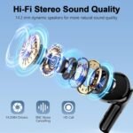 Wireless Earbuds, Bluetooth 5.3 Headphones LED Power Display, 2025 New Wireless Earphones, 4 ENC Noise Cancelling Mic, HiFi Stereo, 48H Playtime Mini Case IP7 Waterproof for Sport Walk - Image 3