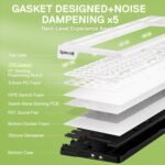 Redragon K686 PRO 98 Keys Wireless Gasket RGB Gaming Keyboard, 3-Mode PBT Mechanical Keyboard w/Hot-Swap Socket, Dedicated Knob Control & 5-Layer Noise Dampening, Custom Linear Switch - Image 3